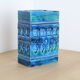 Square vase Rimini Blue, Aldo London Diamond for Bitossi, ceramics Italy