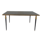 1960s metal and smoked glass coffee table