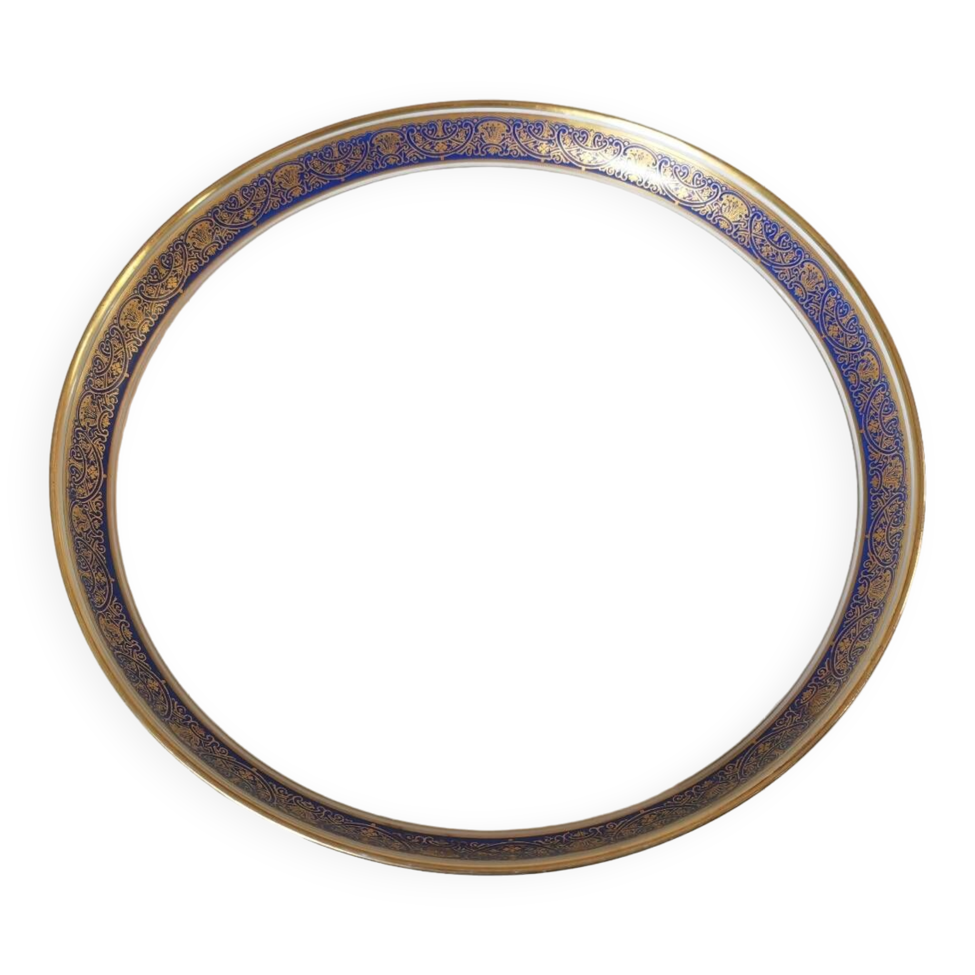 Plat aux lions de faïence