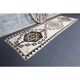 Vintage Turkish Oushak Handmade Wool Cotton White Runner Rug 100x320