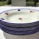 7 Digoin Mary Lou dark blue edge hollow plates