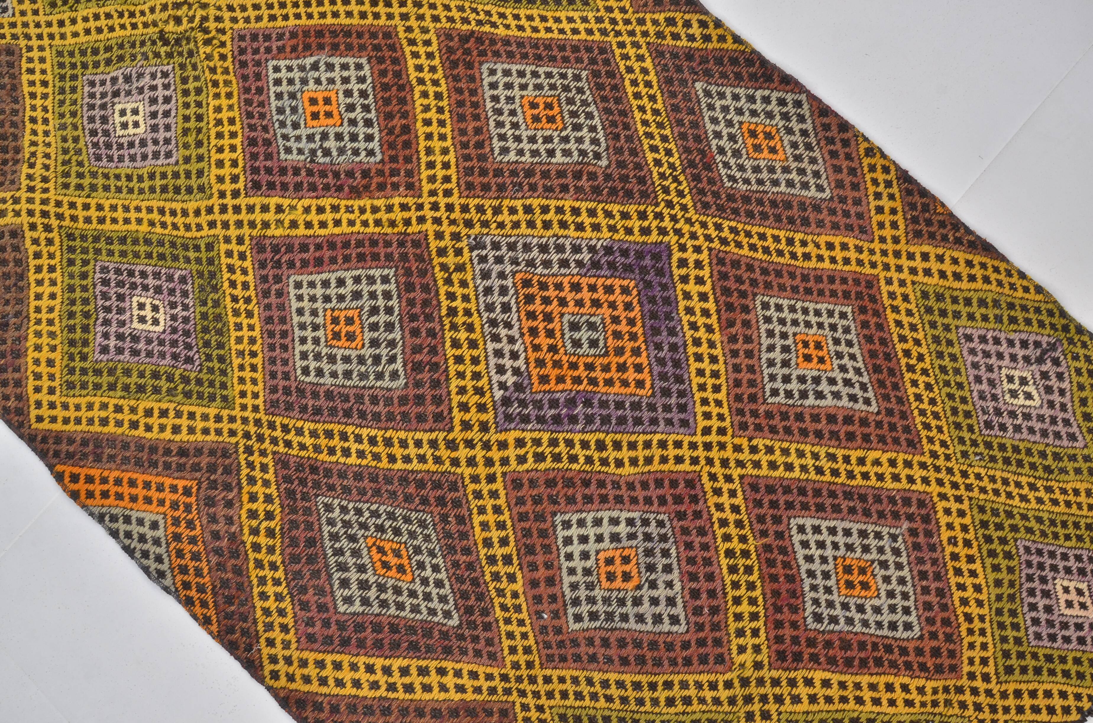 Small Oushak Vintage Kilim Rug sku 1985