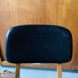 Pair of Scandinavian teak and skai chairs