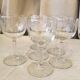 6 verres a pied pour vin cuit ou porto en verre avec une jolie frise