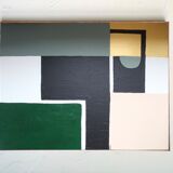 Large abstract acrylic painting for living room 116x97cm