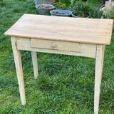 Side table in patinated wood