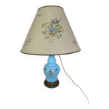Antique NAP III living room lamp in painted opaline