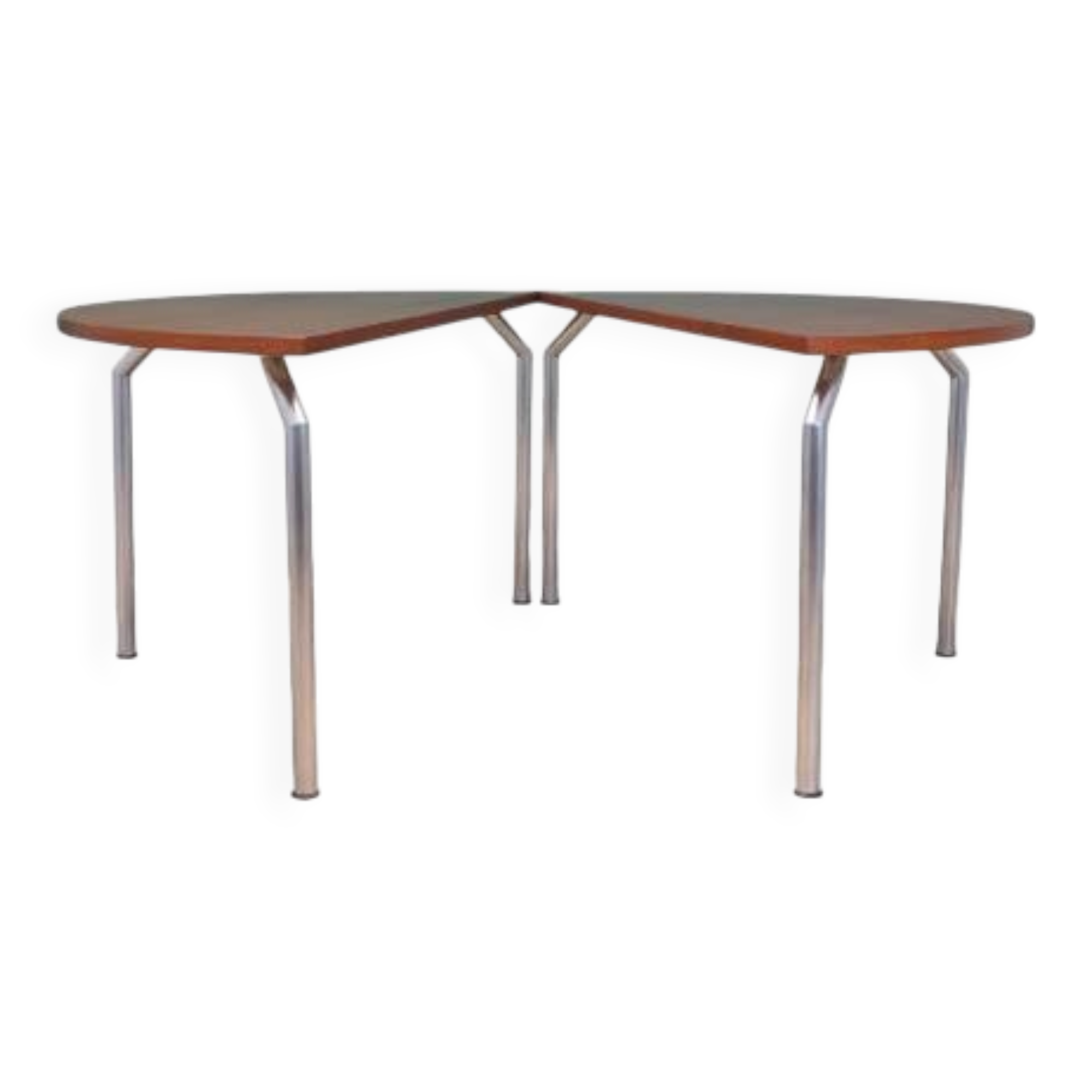 Teak half round table, Danish design, 1970s, manufacturer: Bent Krogh