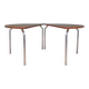 Teak half round table, Danish design, 1970s, manufacturer: Bent Krogh