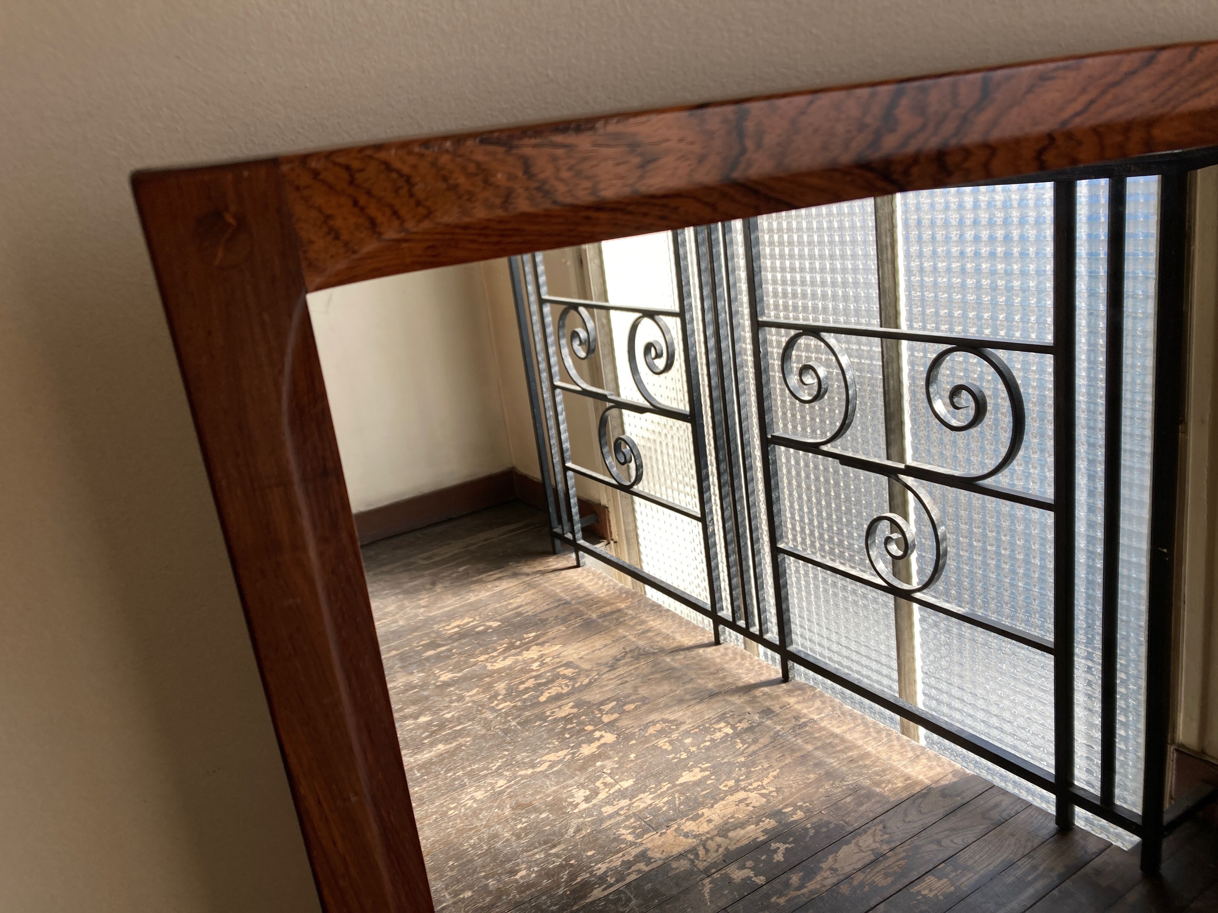 Scandinavian rosewood mirror Aksel Kjersgaard 166 for Möbel Odder 1960