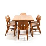 Fdb møbler dining room set consisting of 6 chairs by ejvind a.