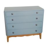 Commode vintage année 50 avec miroir rabattable