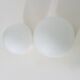 Pair of white mushroom-shaped wall lights. 1970s