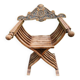 Wooden folding armchair