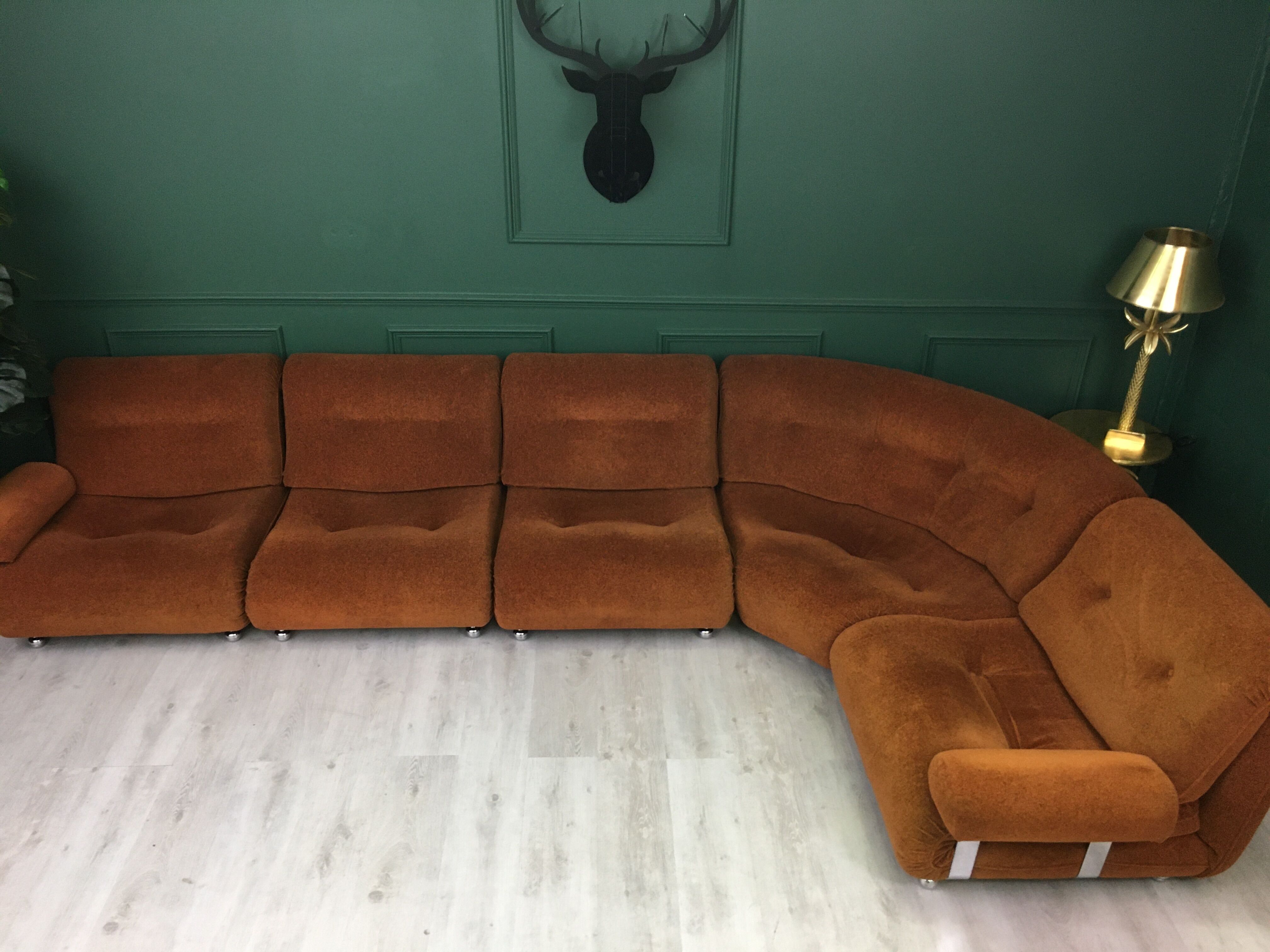 G-Plan vintage retro mid century corner modular 5 seater sofa suite by Km Wilkins