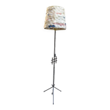 1960s wrought iron tripod floor lamp