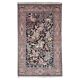 Tapis en soie Qom (soie sur coton) scène de chasse Cachemire 1950s