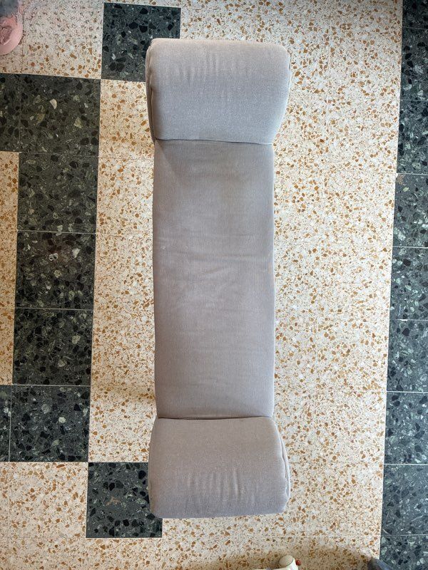 Wood and fabric bench