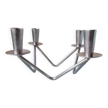 Scandinavian silver-plated candlestick