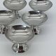 Set of 6 vintage ice cream bowls in 18/10 stainless steel - Bistro Style