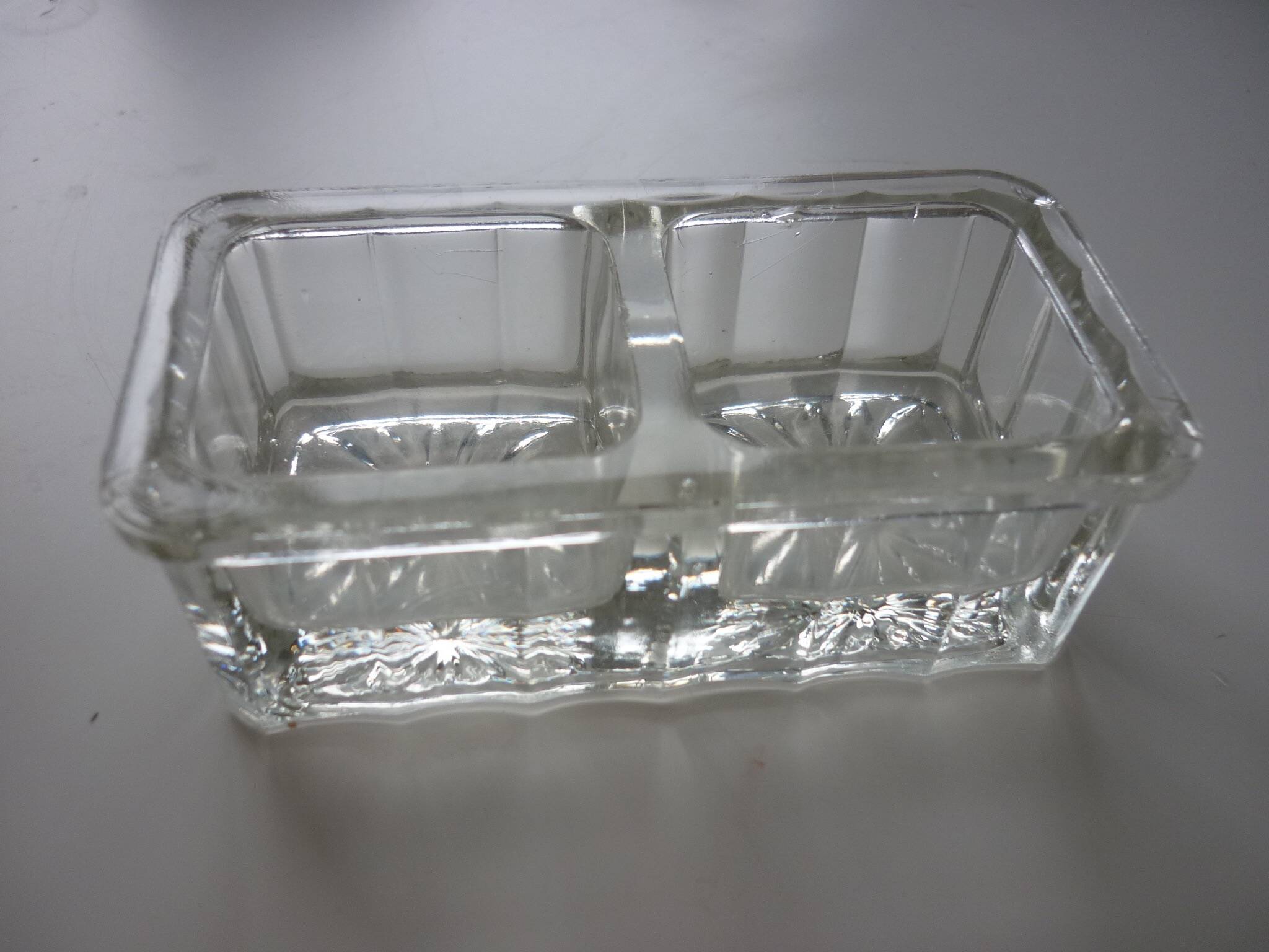 Salt and pepper in glass