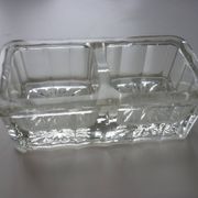 Salt and pepper in glass