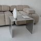 Table d'appoint en aluminium brossé minimaliste