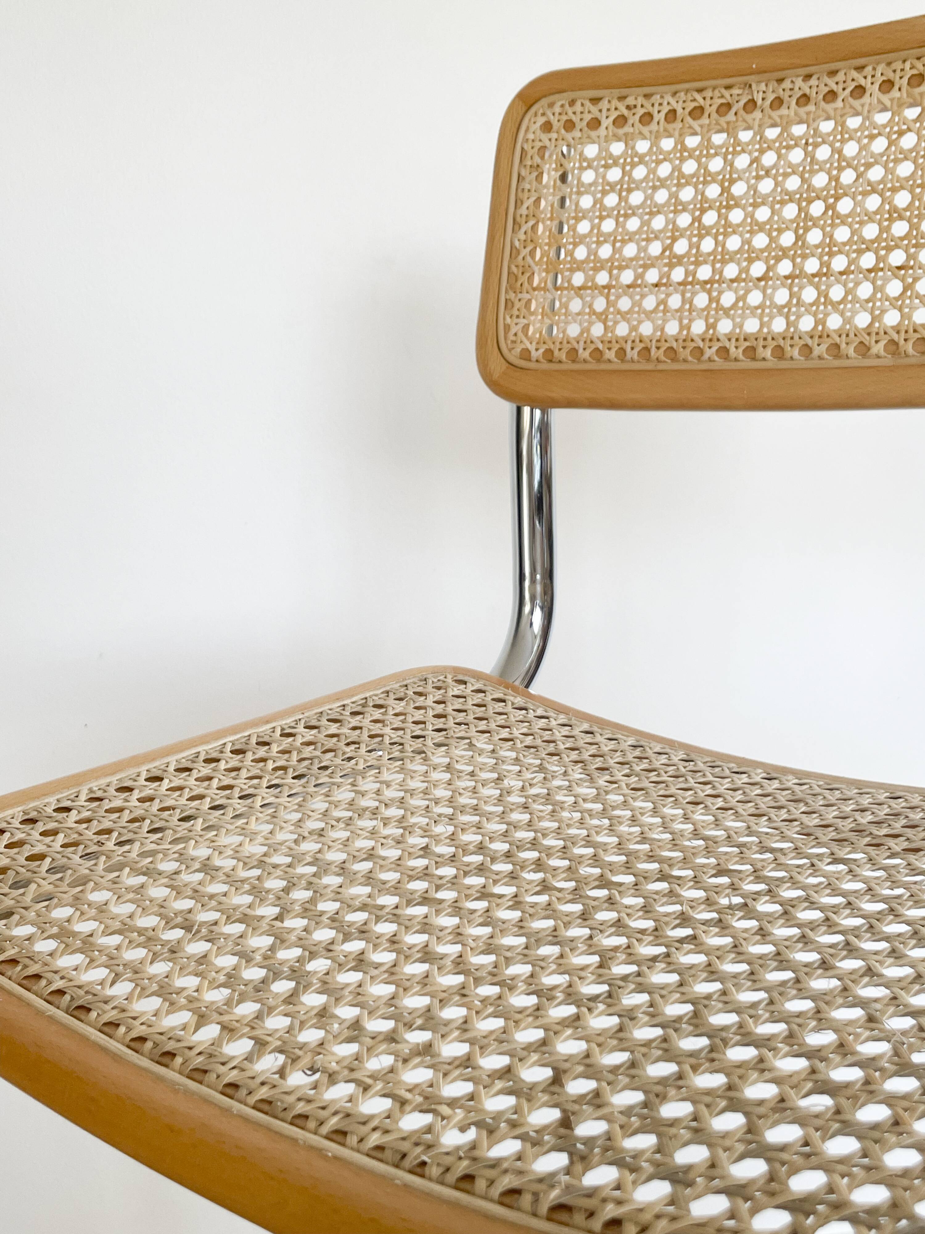 Pair bar chairs Cesca S32 Marcel Breuer, 1970