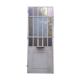 Workshop door 258.4x98.5cm in iron and colored cathedral glass
