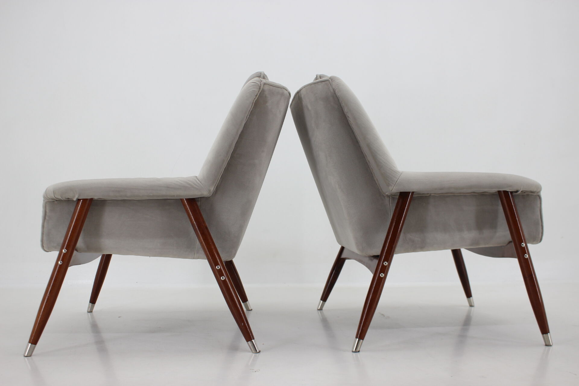 1980s pair of italian refurbished armchairs