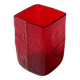 Mid-Century Modern Red Glass Vase by Christer Sjögren, Lindshammar, Sweden