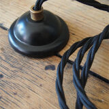 Day blind enamelled red industrial lamp