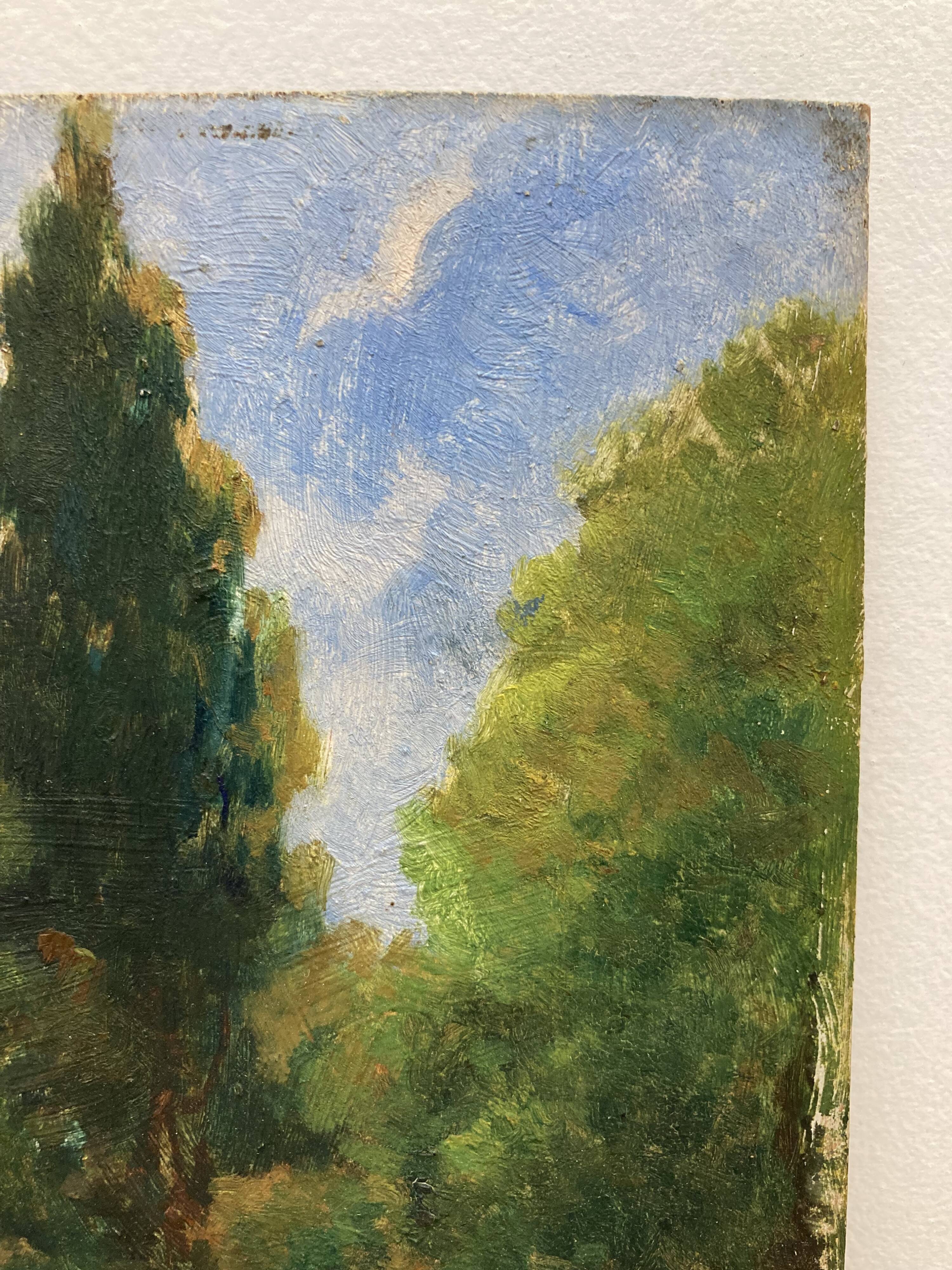Huile sur bois vintage