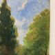 Huile sur bois vintage