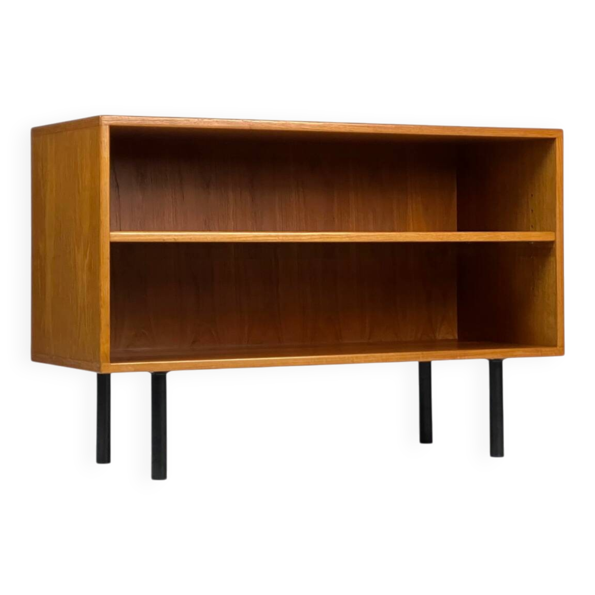 Danish teak shelf sideboard lowboard vinyl vintage mid-century