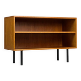 Danish teak shelf sideboard lowboard vinyl vintage mid-century