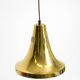 60s Hans-Agne Jakobsson brass pendant lamp Model T 598, by Markaryd Sweden