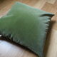 Khaki Green Velvet cushion
