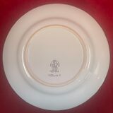 Set of 3 decorative plates Faience by Pornic Bouquets rooster bird 24,5 cm
