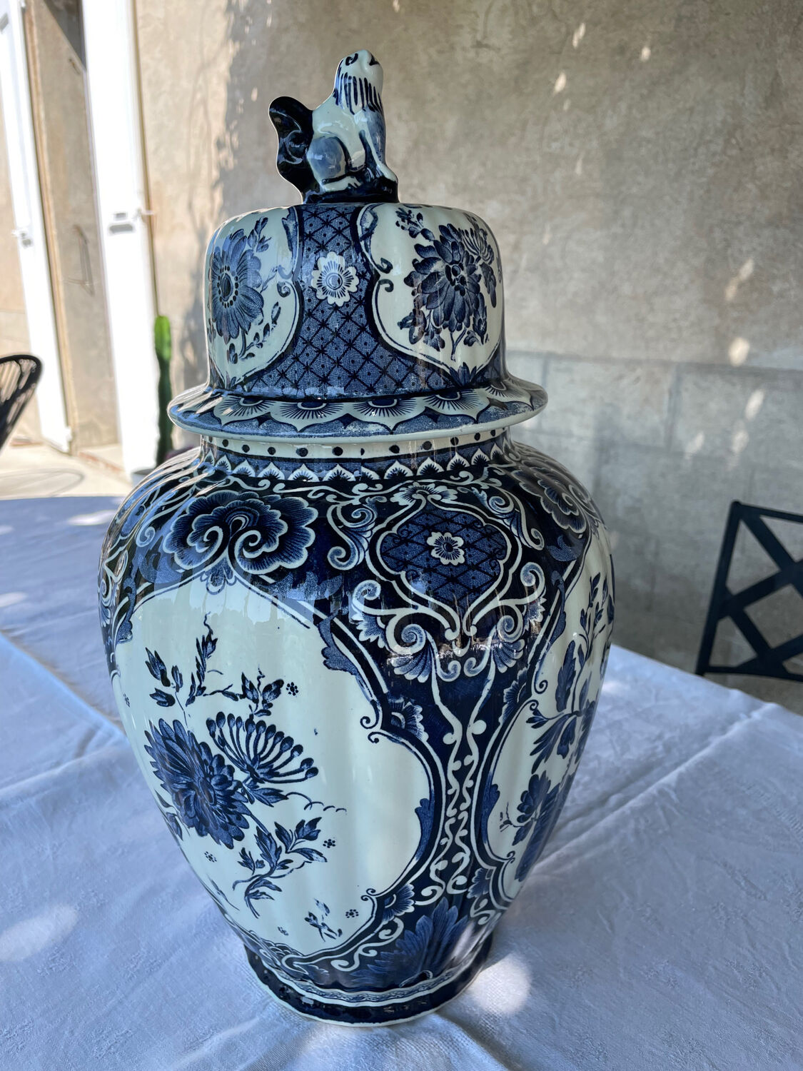 Delftware vase by Boch Royal Sphinx