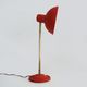 Flexible desk lamp vintage Aluminor in red lacquered metal. Year 50