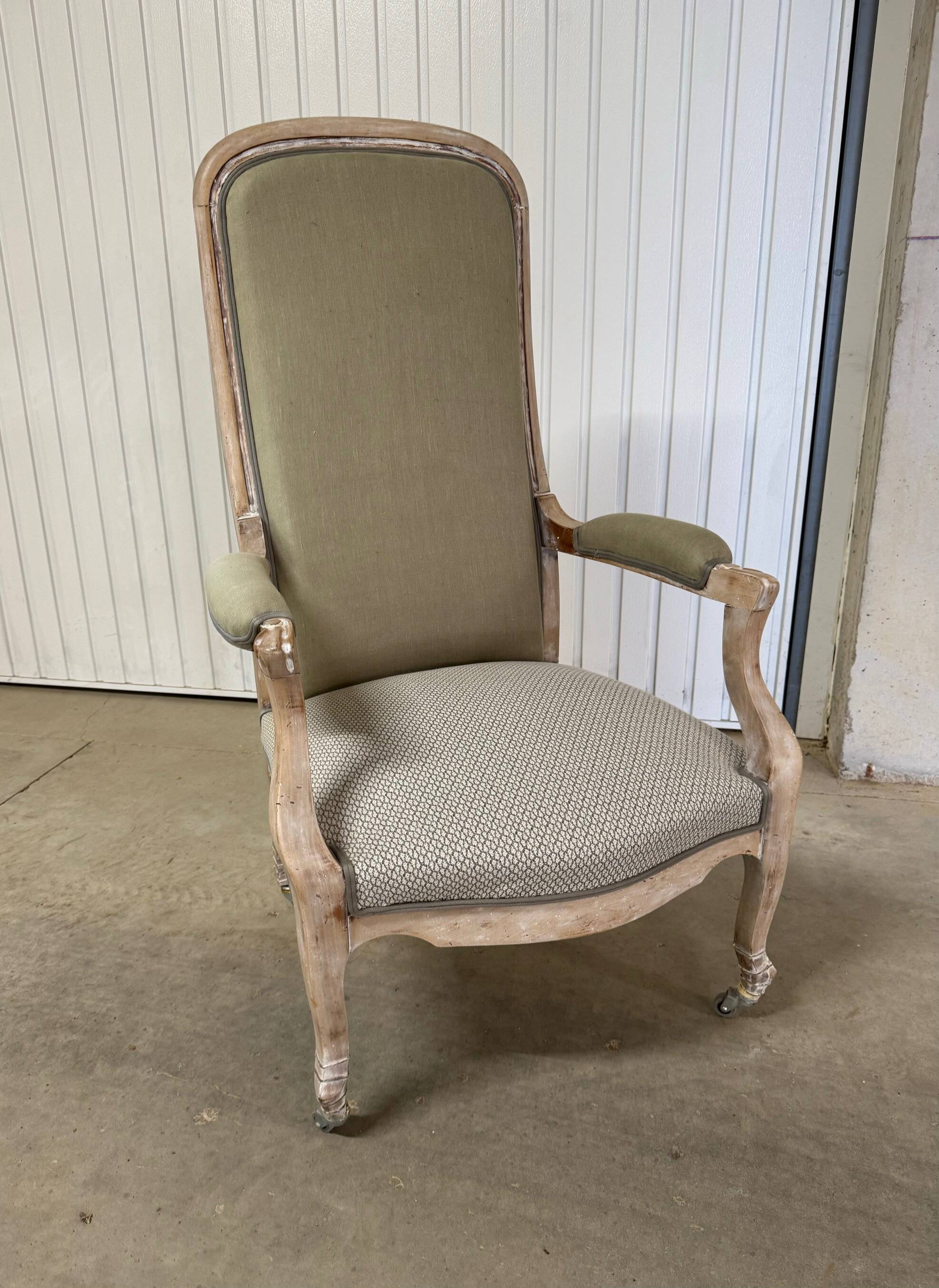 Khaki Voltaire Armchair