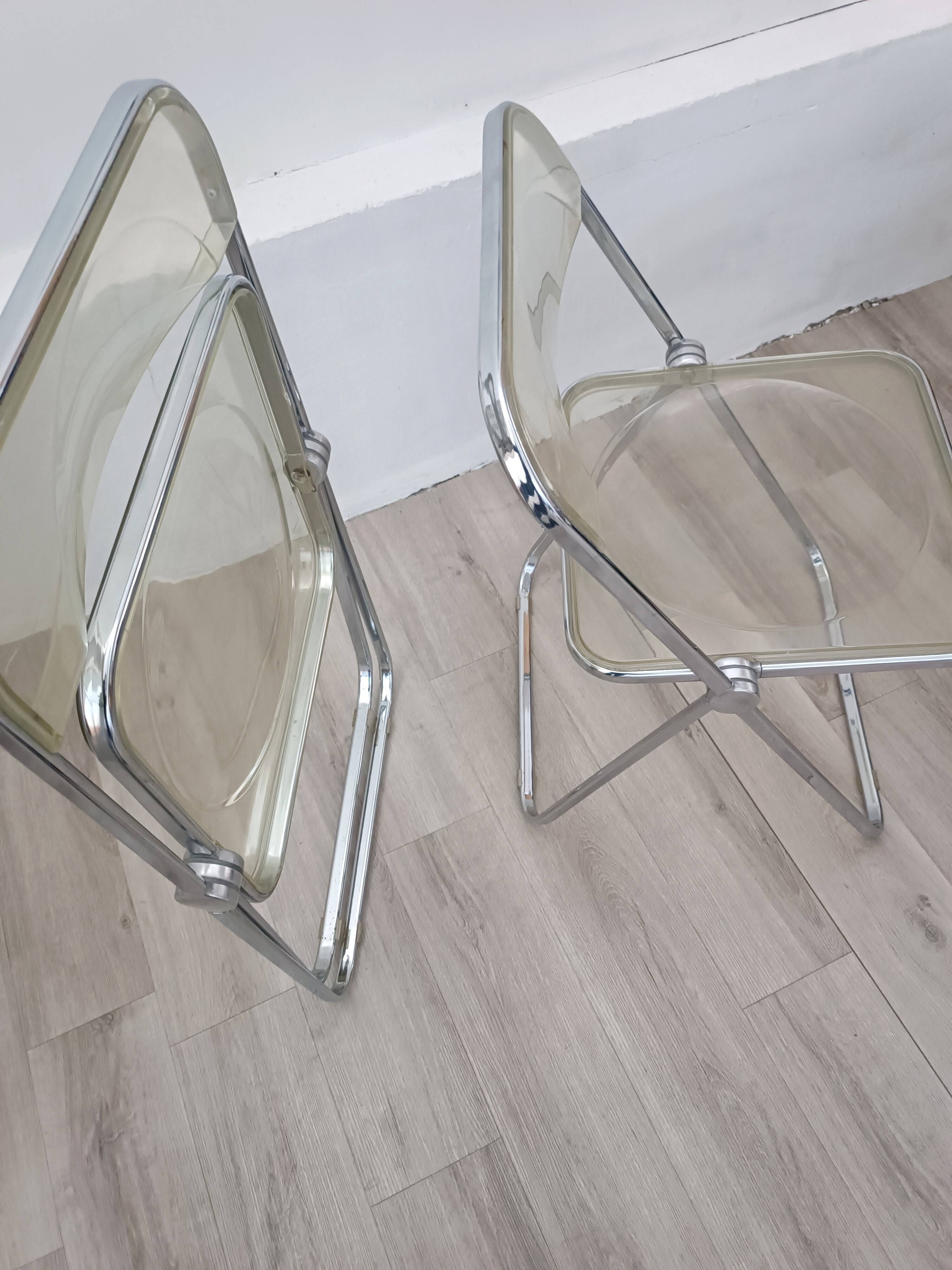 Plia chairs by Giancarlo Piretti for Anonima Castelli 1967 Original edition