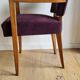 Paire de fauteuils Bridge, velours aubergine