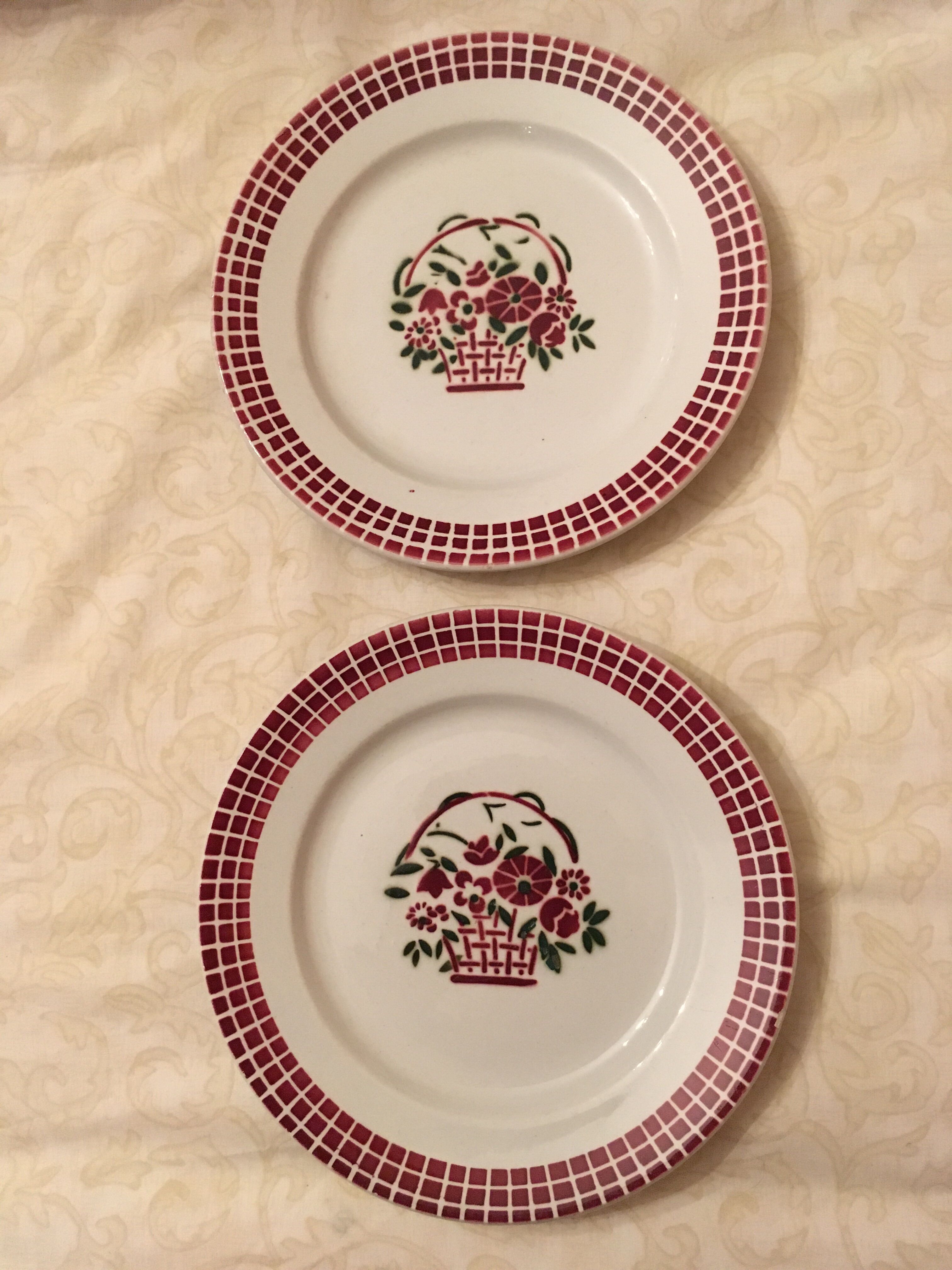 6 earthenware dessert plates