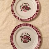 6 earthenware dessert plates