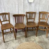 Set of 4 mismatched bistro chairs