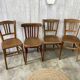 Série de 4 chaises bistrot dépareillées