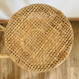 Pair of high rattan stools