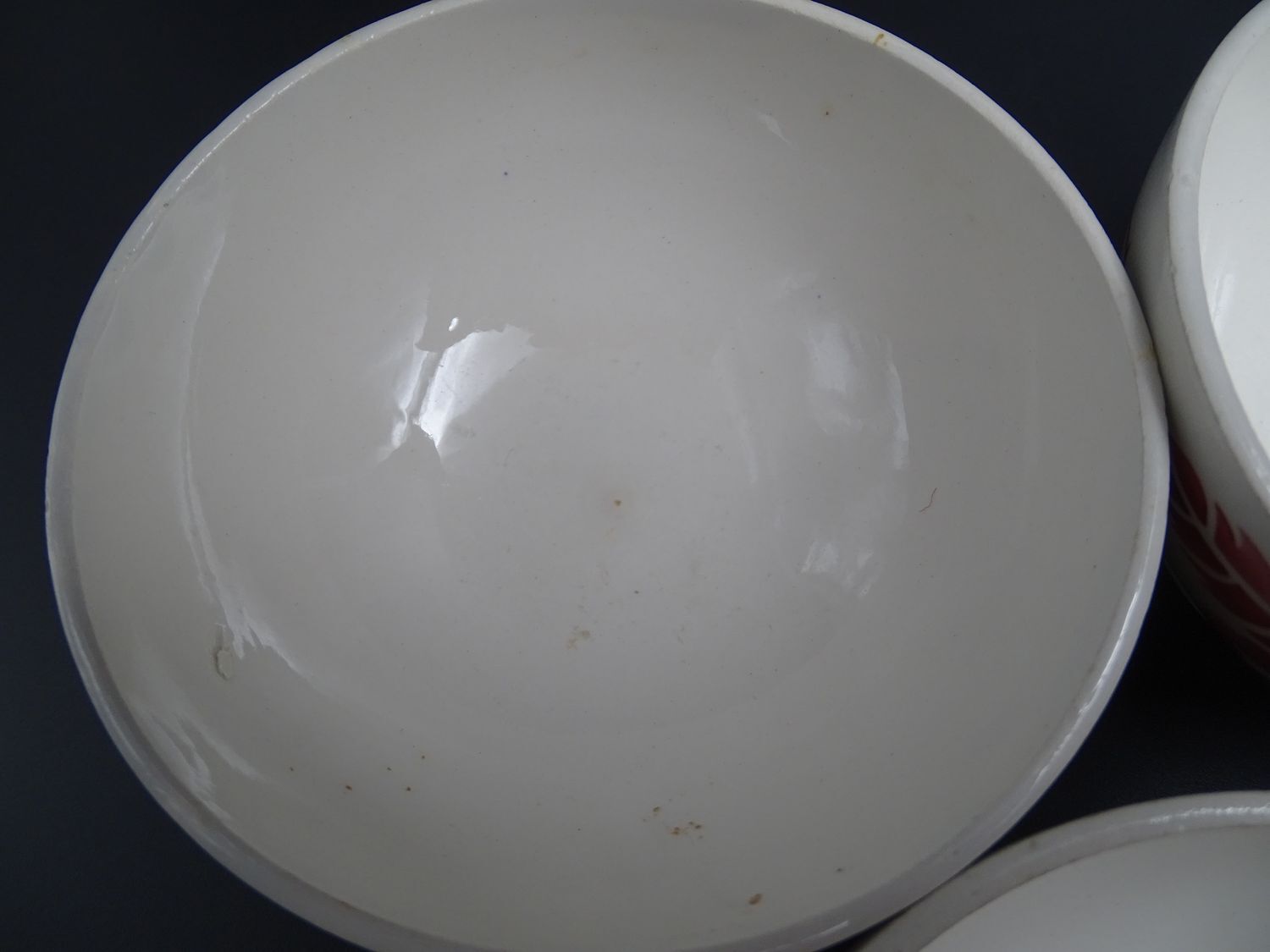 Lot of 3 bowls in Digoin faience 1940